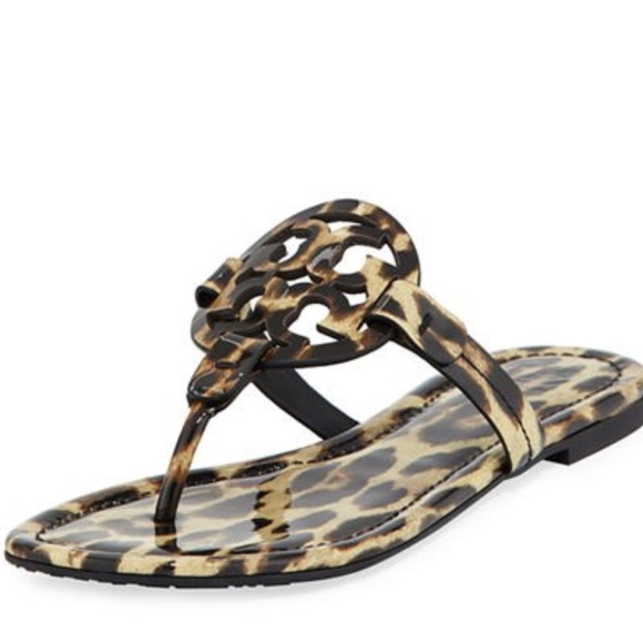 tory burch miller leopard sandals sale